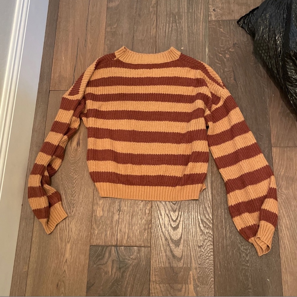 Brown Striped Sweater